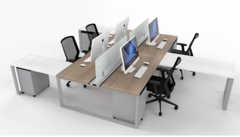 Jiph & Finss Computer Lab Table With Privacy Panels ( 4 SEATER) | MODEL ...