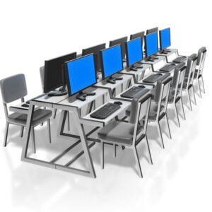 Jiph & Finss Modern Computer Lab With Flexible Computer Lab Chairs & Open Spaces (10 SEATER) | MODEL : JIPH-CL-03