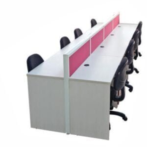 Jiph & finss Workstation Table with Aluminium based panel, Edge Top & Gable End | WORKSTATION-10