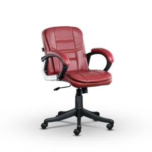 Jiph & Finss Leatherette Office Medium Back Chair (FNS-632A MB)