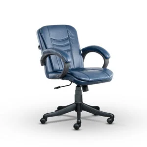 Jiph & Finss Leatherette Office Medium Back Chair (FNS-632B MB)