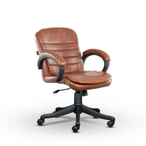 Jiph & Finss Leatherette Office Medium Back Chair (FNS-632D MB)