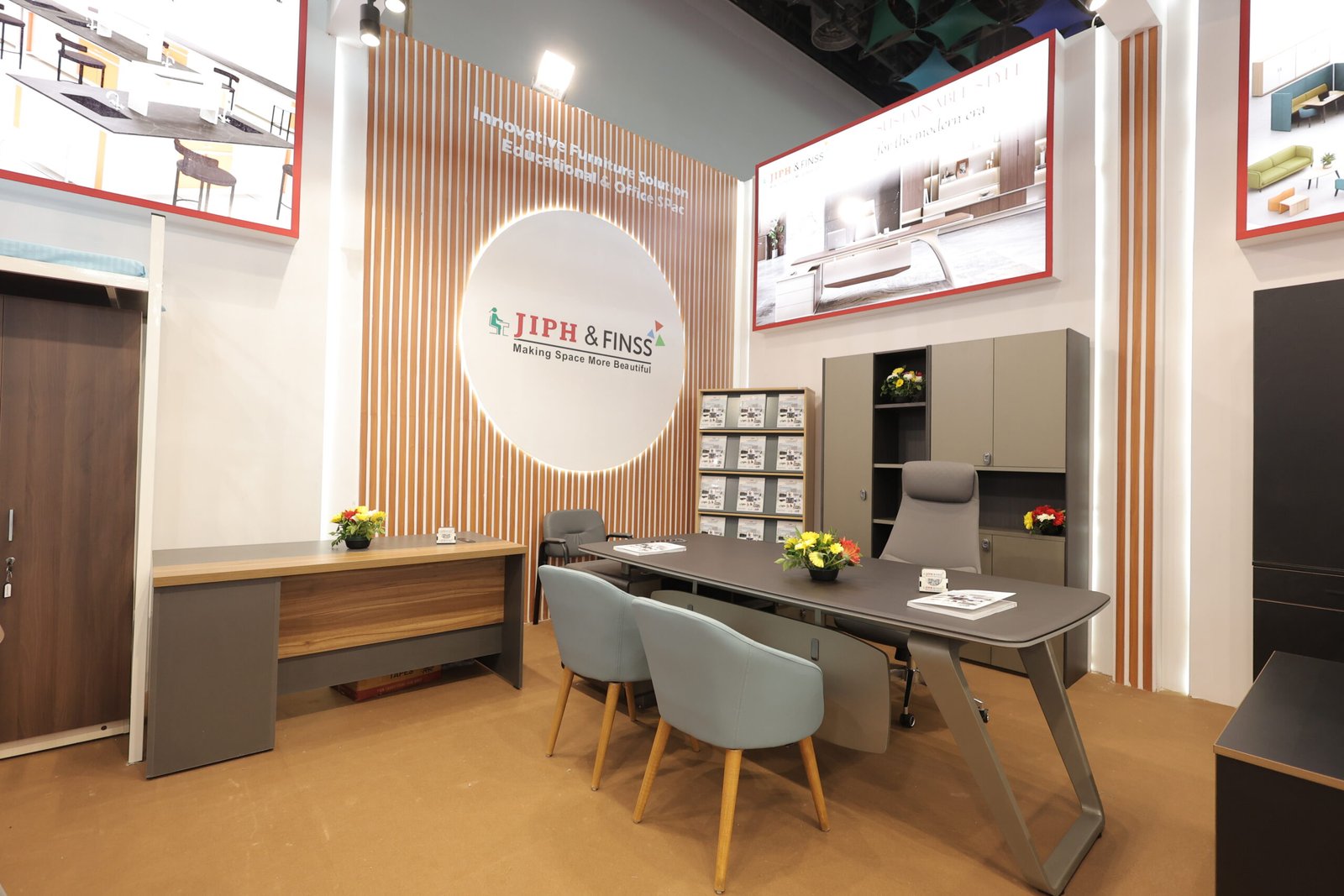 Office furniture range by JIPH&Finss at Yashobhoomi IndexPlus Exhibition