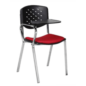 Jiph & finss plastic black and red armrest study chair | STUDY CHAIR-05