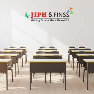 Modern classroom interior showcasing Scholar-220 school desks with strong metal legs and premium tabletop