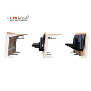 Space-saving lecture hall desk Lakshya Scholar with 2, 3, and 4-seater configurations