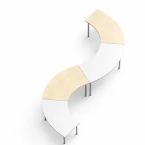 VICTOR-9 JIPH Student Desk with 1800mm Curved Shelf