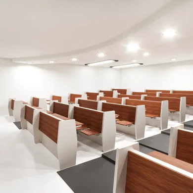 Ergonomic college desks and chairs designed for student comfort