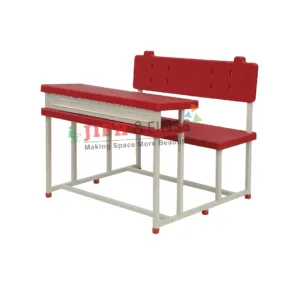 School furniture desk and bench set